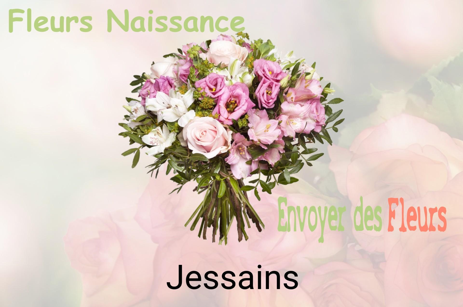 Bouquet de fleurs de naissance livré à Jessains